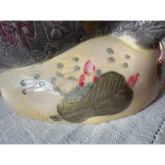 2 Laughing Buddha statues set of two resin hand painted pair decor figurines - Picture 11 of 16